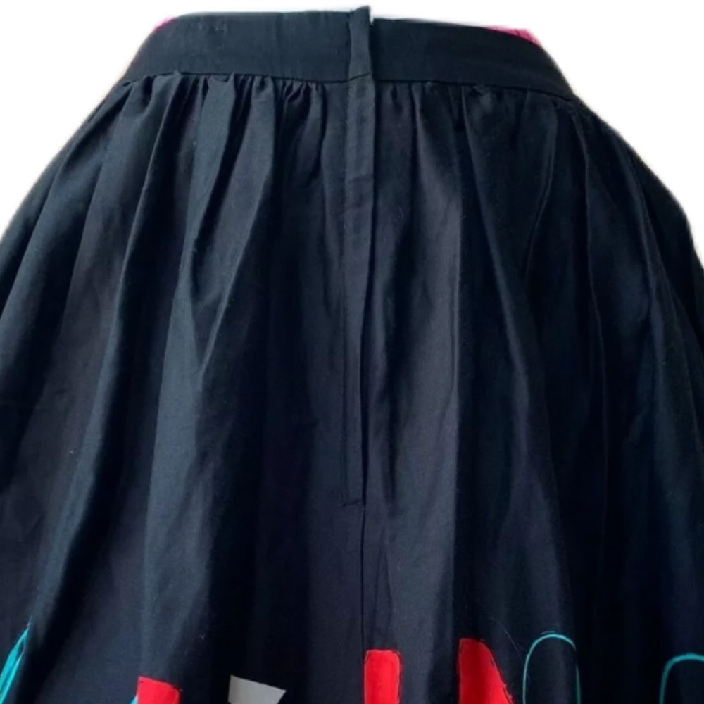 Collectif Vintage Womens Black & Piano Keys Design Flared Skirt Size 4 (… - Picture 5 of 11